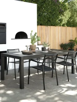 TYDALTable de jardin TYDAL l95xl208/272 noir