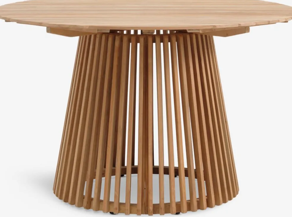 UDBYNEDER + NABEUDBYNEDER Ø120 table teck + 4 NABE chaises noir