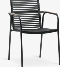 UDBYNEDER + NABEUDBYNEDER Ø120 table teck + 4 NABE chaises noir