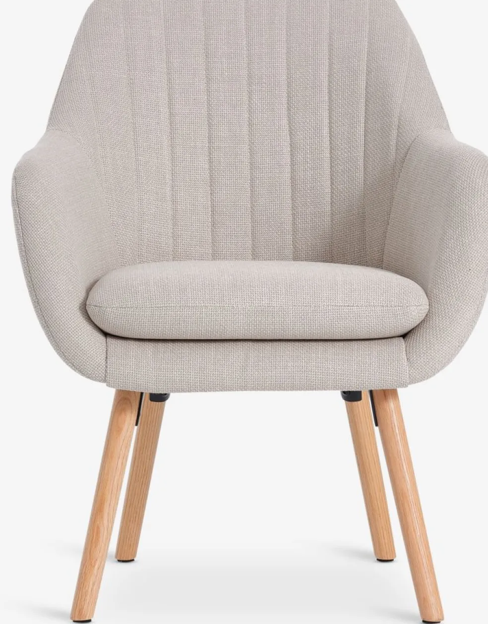 UDSBJERGFauteuil UDSBJERG tissu beige/chêne
