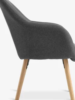 UDSBJERGFauteuil UDSBJERG tissu gris/chêne