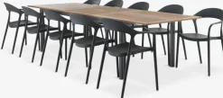 ULBJERG + NANNESTADULBJERG L214/297 table eucalyptus + 4 NANNESTAD chaise