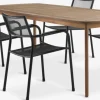 UVDAL + HEMSEDALUVDAL L223 table eucalyptus + 4 HEMSEDAL chaises noir