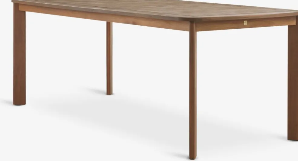 UVDAL + HEMSEDALUVDAL L223 table eucalyptus + 4 HEMSEDAL chaises noir