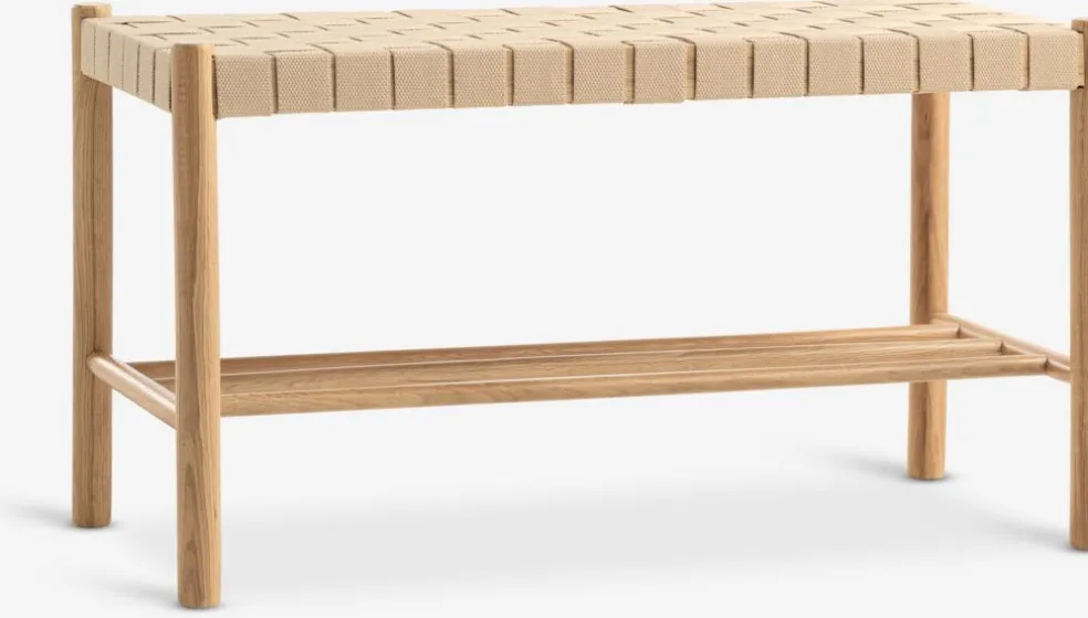 VADEHAVETBanc VADEHAVET avec étagère chêne naturel/naturel