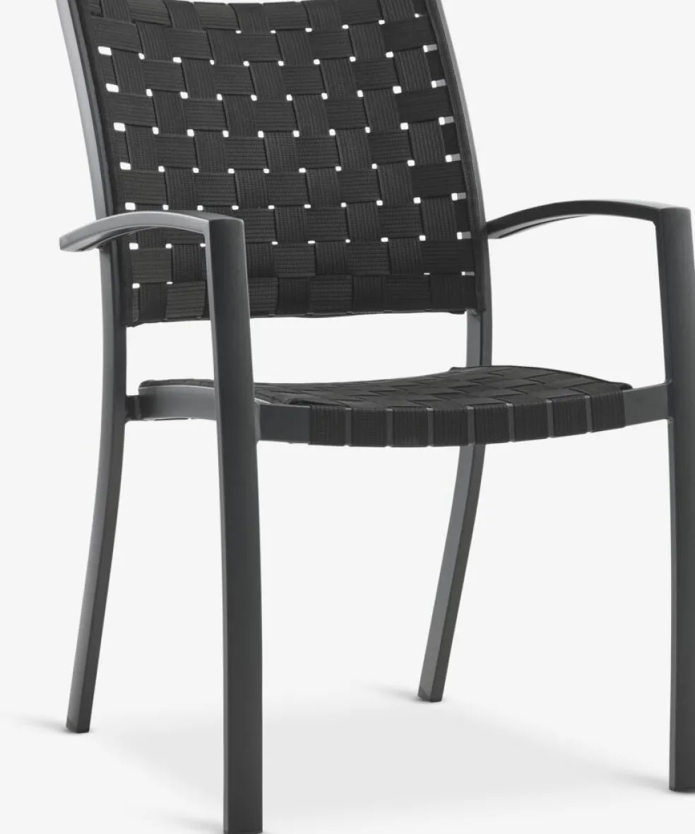 VAMDRUP + GLOMFJORDVAMDRUP Ø70 table gris + 2 GLOMFJORD chaises noir