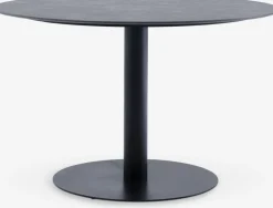 VAMDRUP + INGSTRUPVAMDRUP Ø120 table gris + 4 INGSTRUP chaises noir