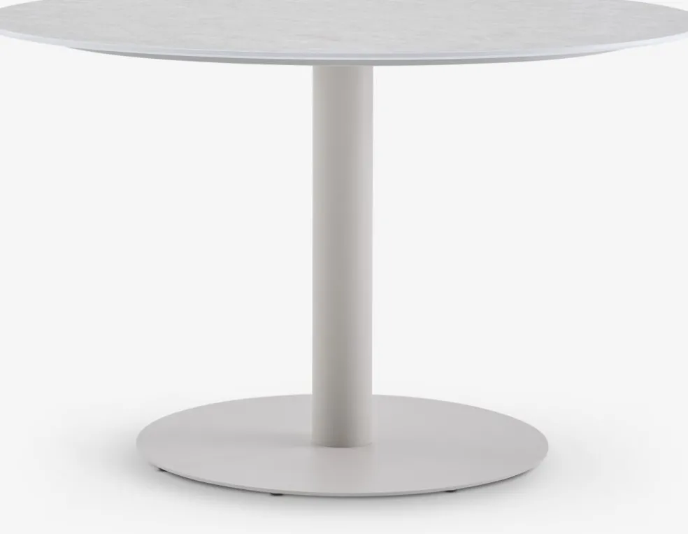 VAMDRUP + STORDALENVAMDRUP Ø120 table beige + 4 STORDALEN chaises naturel