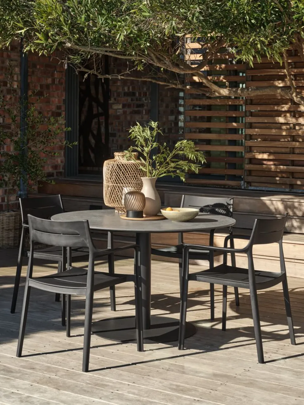VAMDRUPTable de jardin VAMDRUP Ø120 gris