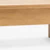 VARDETable basse VARDE L80/160 a/plateau dépliant coloris chêne
