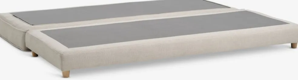 VARMARKBanquette VARMARK 190x76 a/cushion tissu beige/coloris chêne