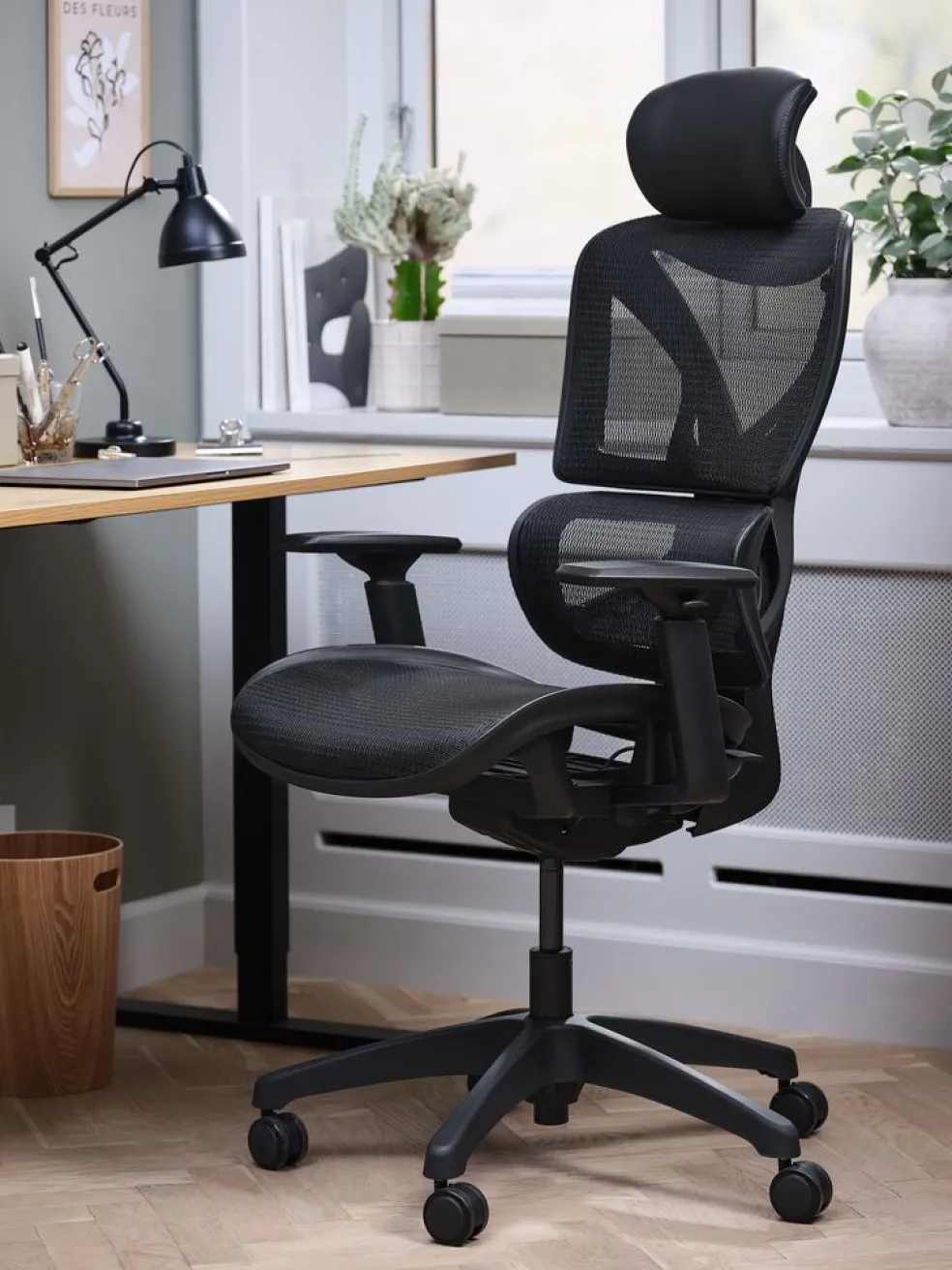 VARPELEVFauteuil de bureau VARPELEV maille noir/noir