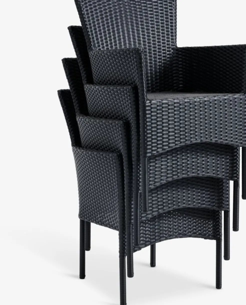 VATTRUP + AIDTVATTRUP L172/276 table + 4 AIDT chaises noir
