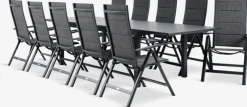 VATTRUP + MYSENVATTRUP L206/321 table noir + 4 MYSEN chaises gris
