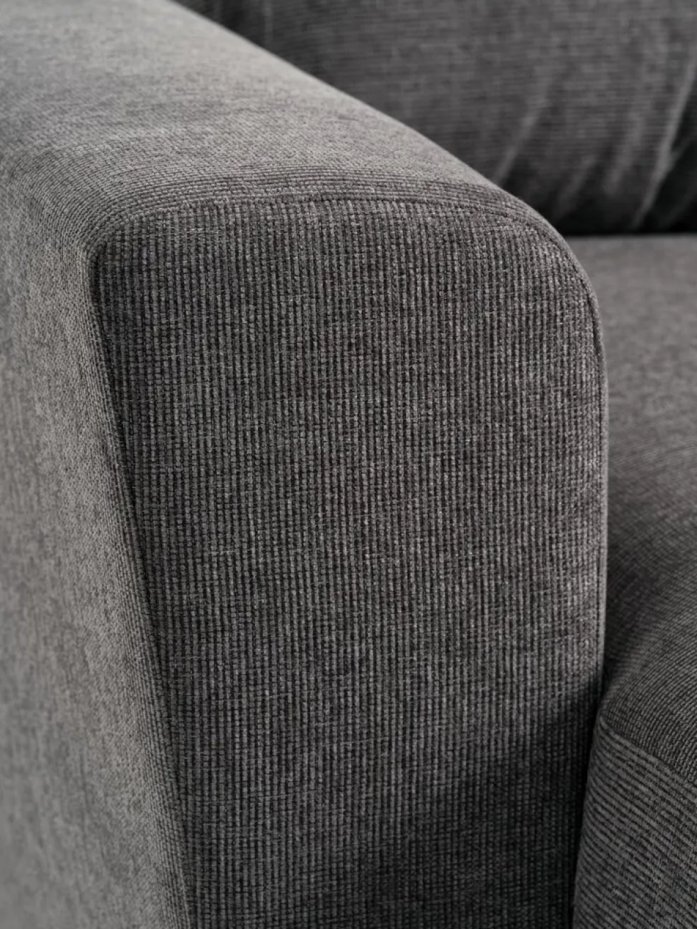 VEJLBYCanapé convertible avec méridienne VEJLBY tissu gris foncé