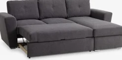 VEJLBYCanapé convertible avec méridienne VEJLBY tissu gris foncé
