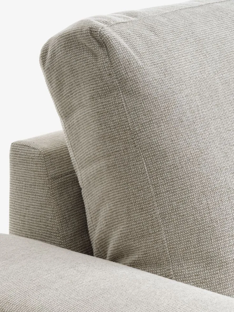 VEJLBYCanapé convertible méridienne VEJLBY tissu sable clair