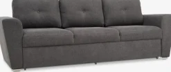 VEJLBYCanapé convertible VEJLBY 3 places tissu gris foncé