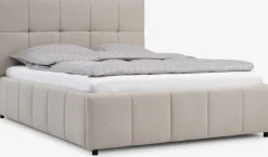 VEMMELEVCadre de lit VEMMELEV a/rangement 140x190 tissu beige