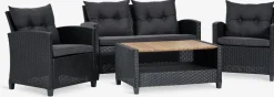 VENEnsemble lounge VEN 4 personnes noir