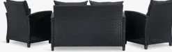 VENEnsemble lounge VEN 4 personnes noir