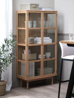 VESTERBYVitrine VESTERBY haut 2 portes chêne naturel