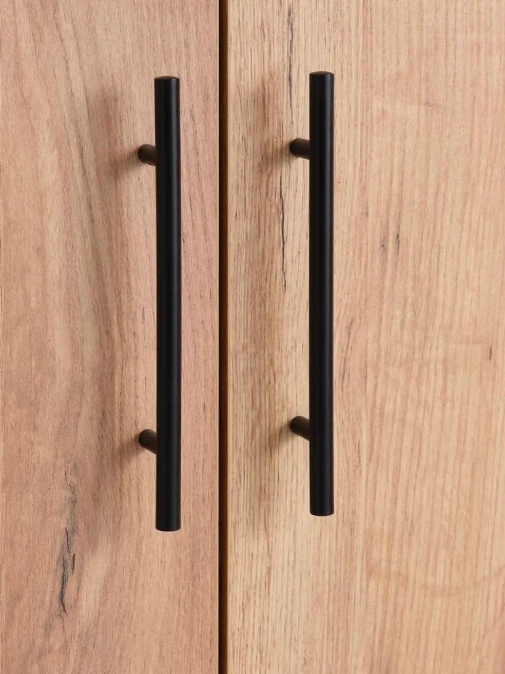 VIBYArmoire VIBY 101x200 2 portes coloris chêne naturel