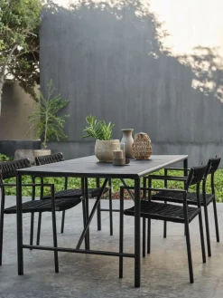 VIERLI + TRILLEVALLENVIERLI L149 table + 4 TRILLEVALLEN chaises noir