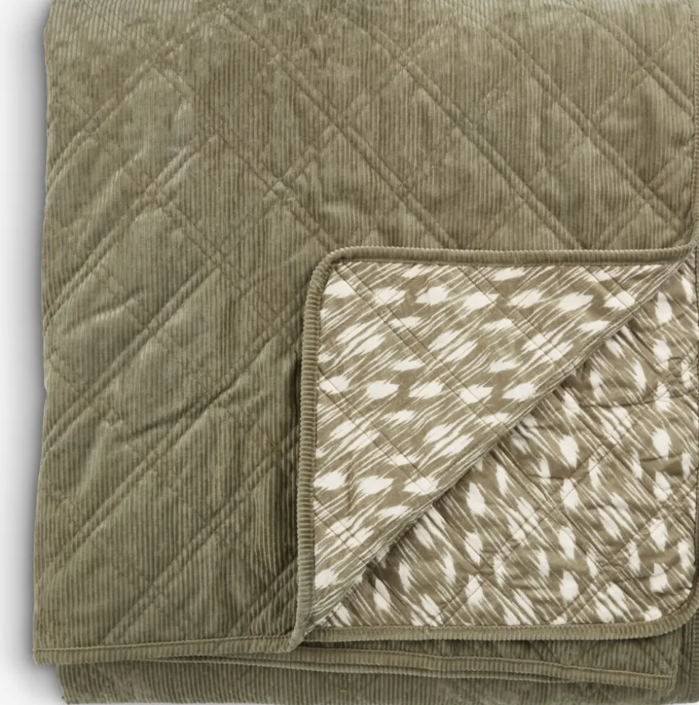 VILLMORELLCouvre-lit VILLMORELL 220x240 vert/blanc