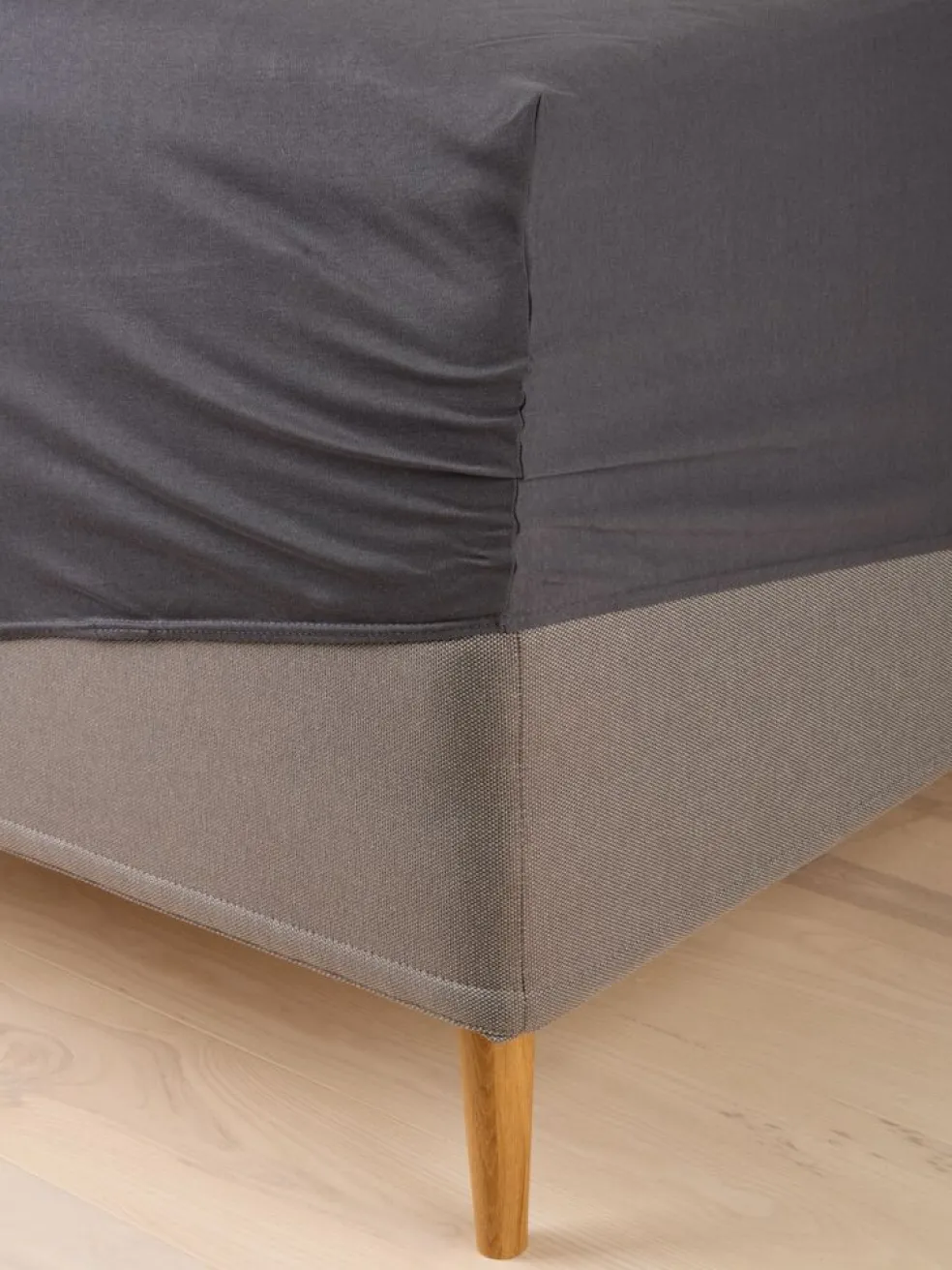 VILMAGoldDrap-housse Jersey VILMA 140x200x35 gris anthracite