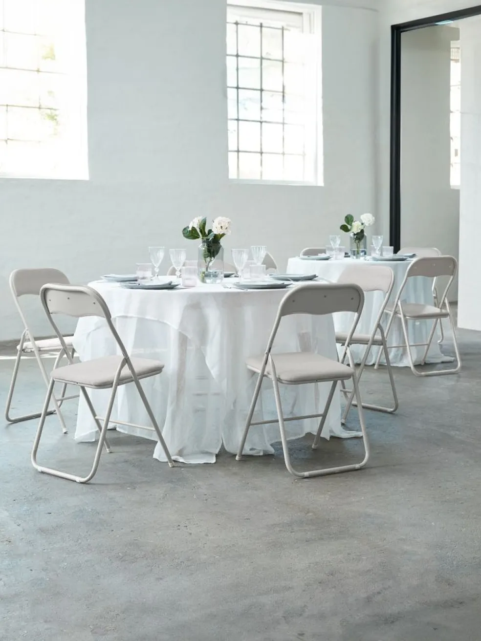 VOELChaise pliante VOEL tissu sable clair