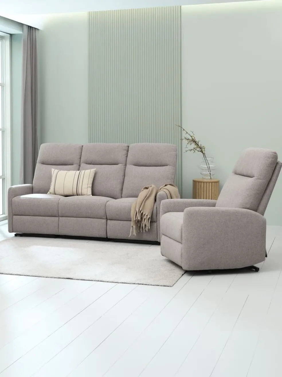 VONSILDFauteuil inclinable VONSILD électrique gris clair