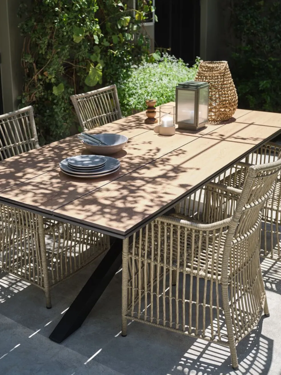 YPNASTEDTable de jardin YPNASTED l100xL215 naturel