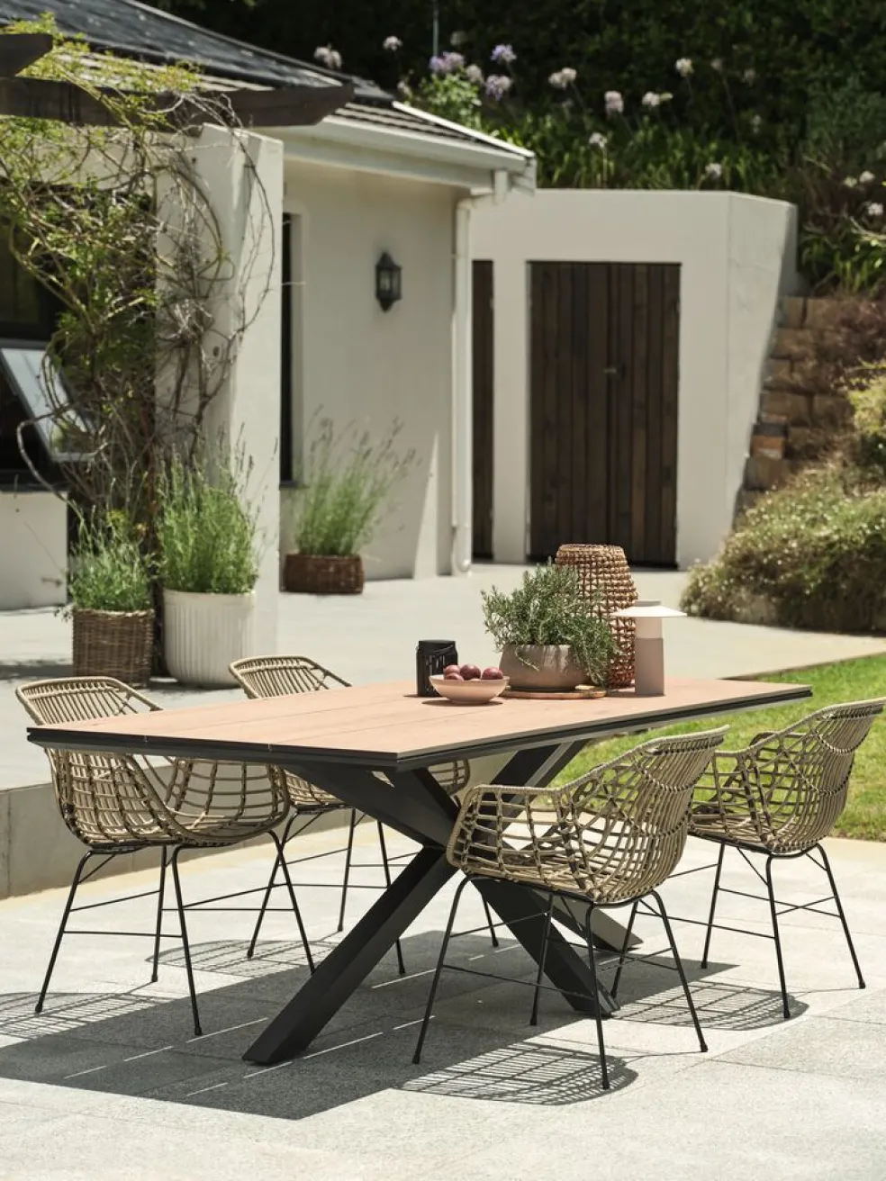 YPNASTEDTable de jardin YPNASTED l100xL215 naturel