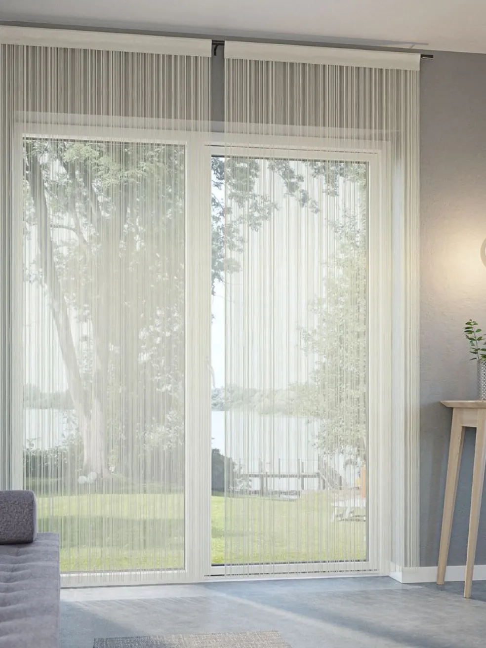 YXLANRideau de fils YXLAN 1x90x245 crème
